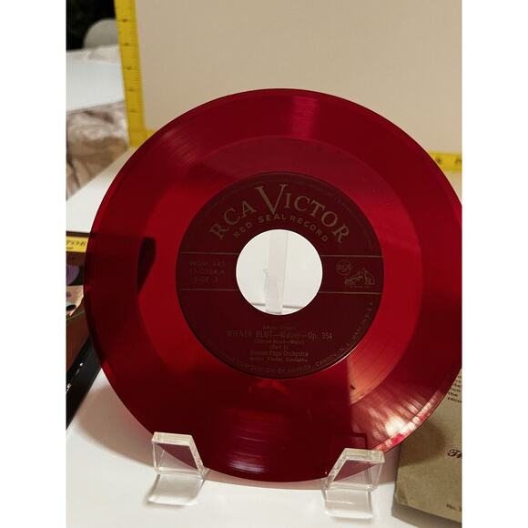 Red Vinyl Set Strauss Waltzes Boston Pops Orchestra Box Set of 4 RCA Victor 1949 - Picture 10 of 16